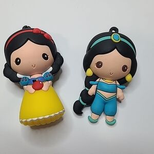 Disney Snow White & Jasmine Princess Keyrings